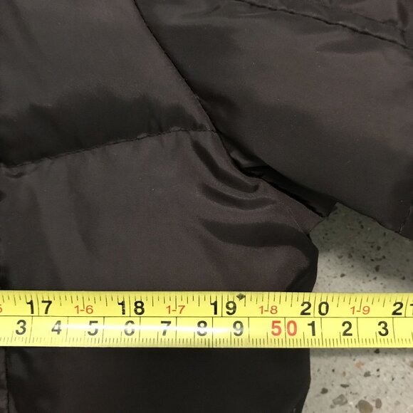 Michael Kors Womens LG Down & Feathers Puffer Coat Mid Length Brown Faux Fur Tri - Picture 7 of 13